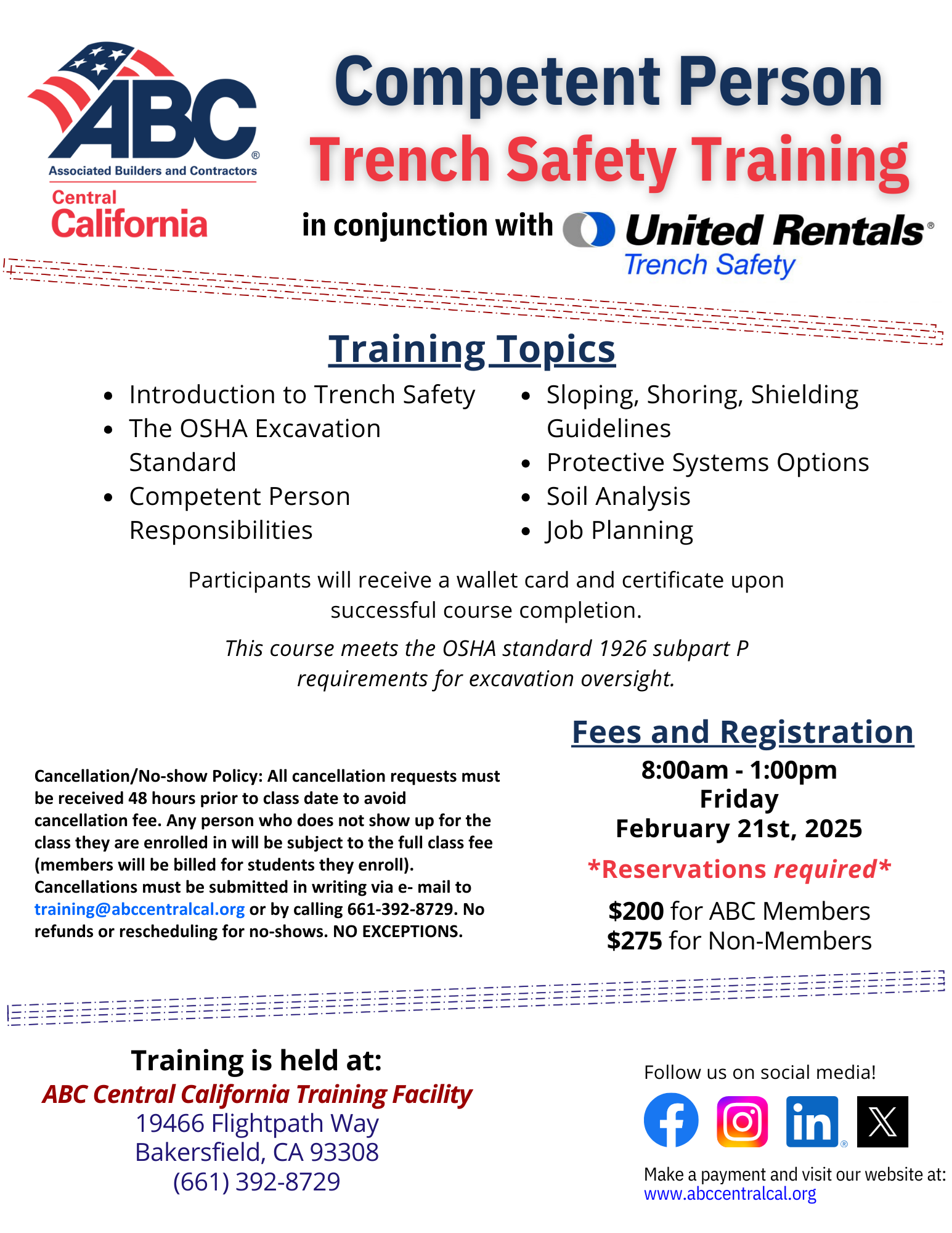 Competent Person Training - Trench Safety